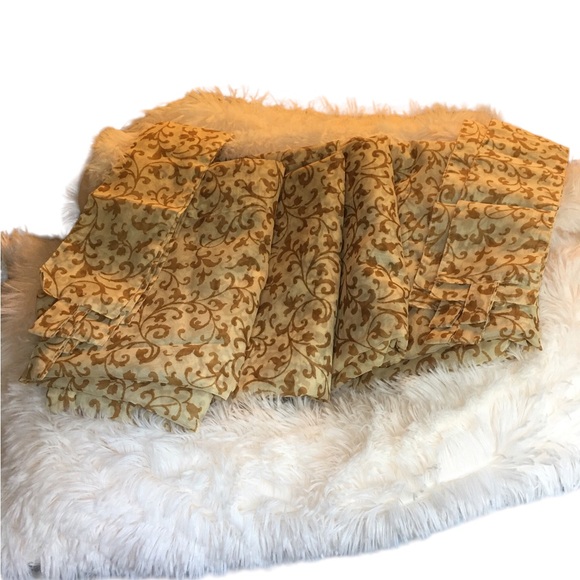 NWOT JCP Home sheer curtains in a floral scroll design (4) panels and (4) ties - Picture 4 of 6